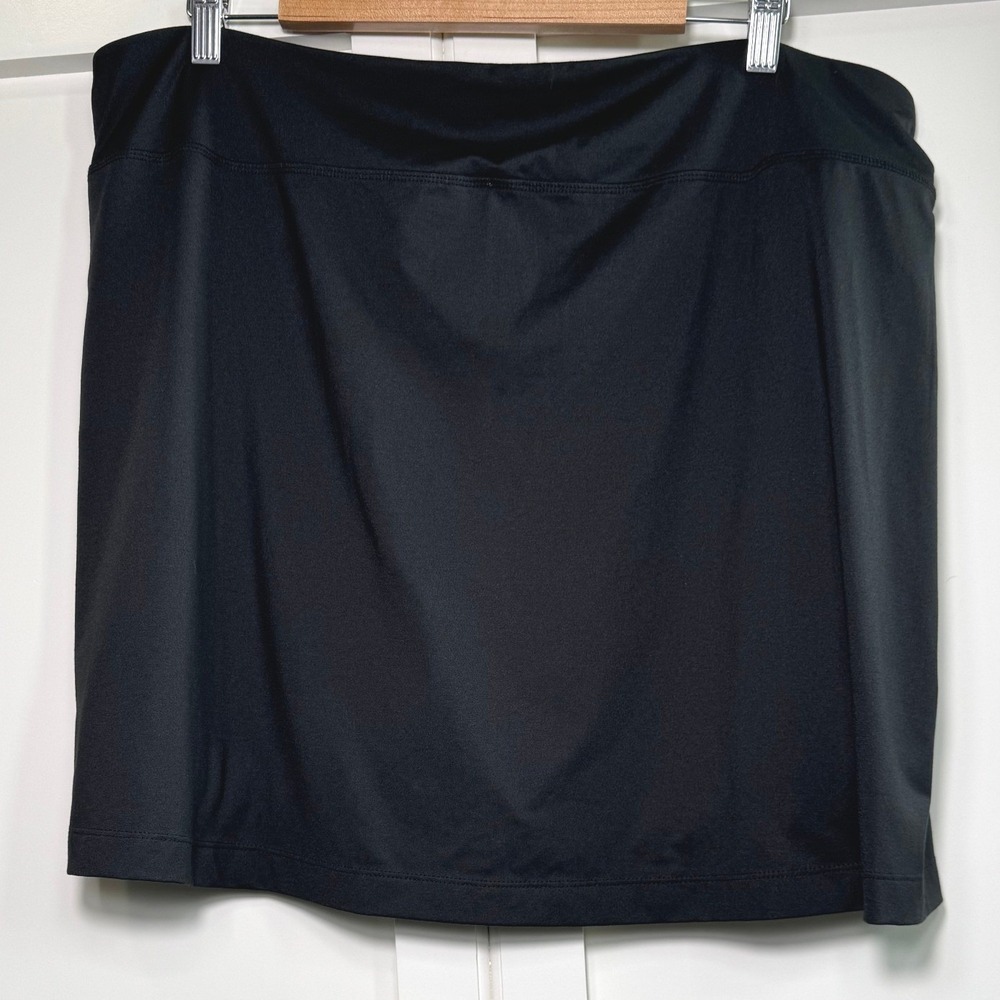 J Jill Fit Knit Skort Black Athletic Tennis Golf Activewear Size 2X - Picture 2 of 8
